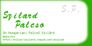 szilard palcso business card