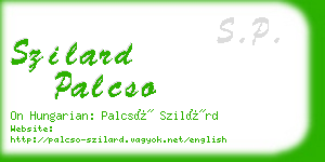 szilard palcso business card